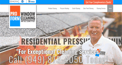 Desktop Screenshot of proformwindowcleaning.com