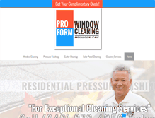 Tablet Screenshot of proformwindowcleaning.com